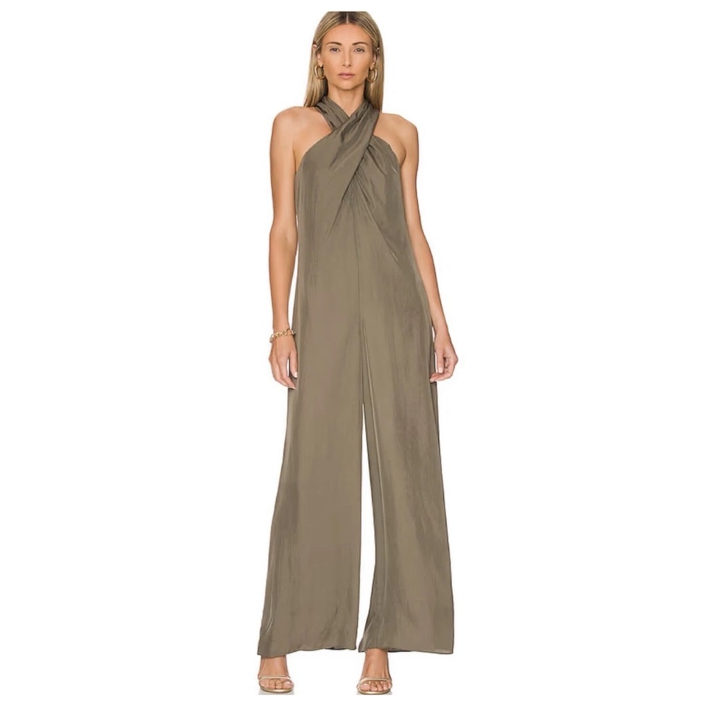 Theory Halter Neck Wide-Leg Jumpsuit